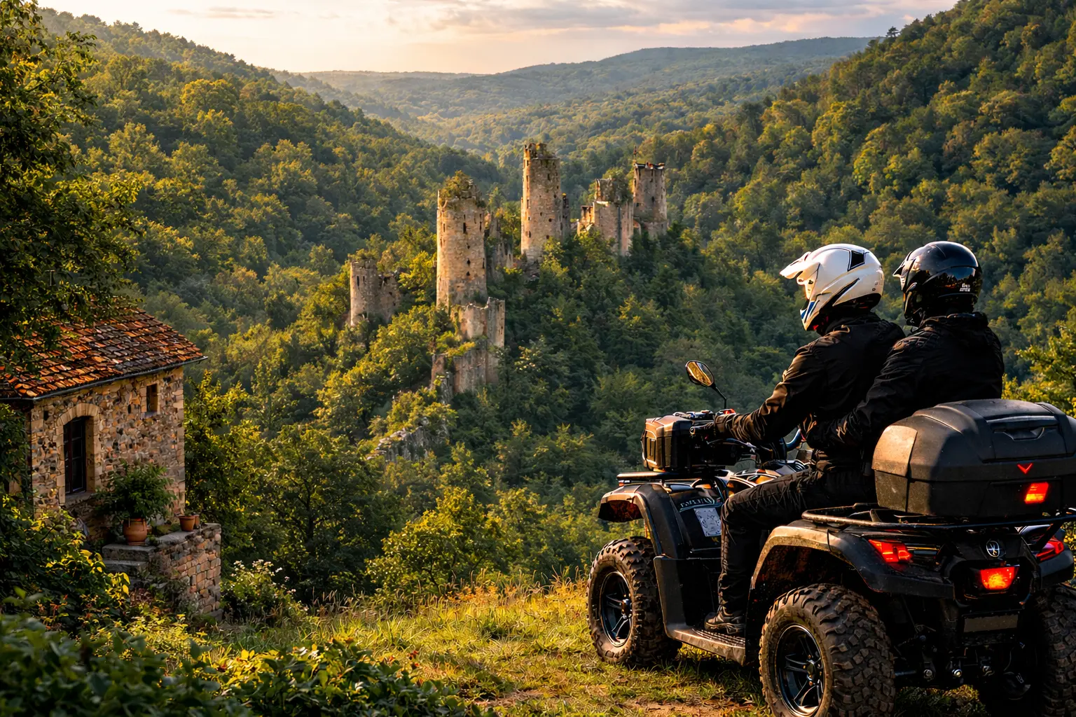 Randonnée en Quad Kymco MXU 550 en Corrèze près de Tulle et Brive-la-Gaillarde